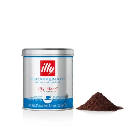 Café moulu décaféiné 125g – Cafè ILLY