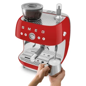 Machine à café Espresso Avec Broyeur 20 bars - SMEG Rouge